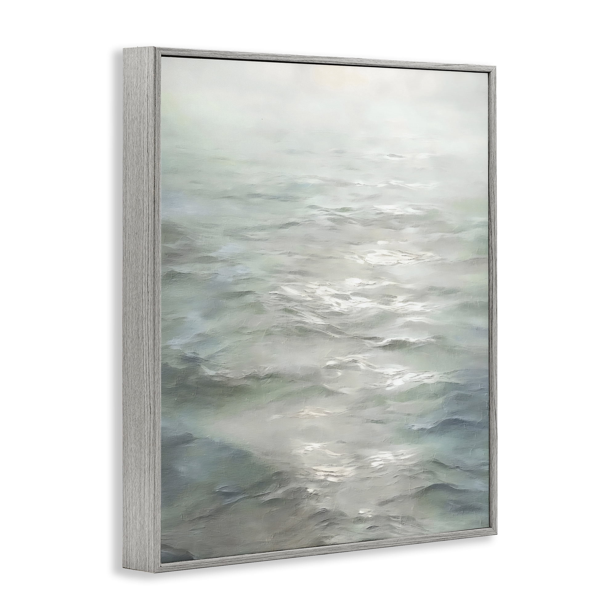 Stupell Industries Shallow Reflections on Sea Gray Framed Giclee Art, design by Riley B