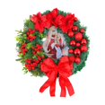 thumbnail image 1 of Guirnalda Artificial Navideña Decorativa para Puerta Corona Colgante con Bolas de Navidad Ramas Flexibles Y Diseño Realista Adecuada para Celebración Rojo 40cmx40cmx8cm, 1 of 8