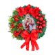 thumbnail image 1 of Corona navideña para puerta, corona de bolas navideñas, adorno colgante de vegetación artificial Rojo 40cmx40cmx8cm, 1 of 9