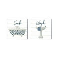 thumbnail image 1 of Great Art Now Cottage Bath by Wild Apple Portfolio 2 Piece Canvas Art Set Each 14"W x 14"H, 1 of 4