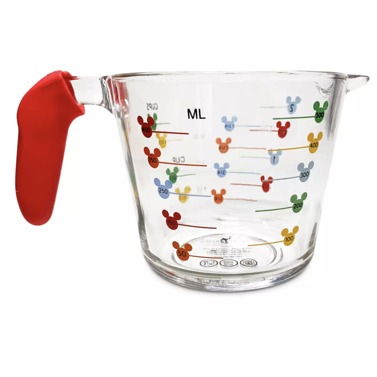 Disney Mousewares Mickey Icons Glass Measuring Cup New