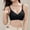 #0041-Black, variant on Women's Double Strap Back Closure Bra, Wireless Mesh Hollow Out Push Up, Breathable Nylon Seamless Gather, Smooth Crisscross Straps for Daily Casual Gift