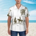 thumbnail image 2 of Balery Cowboys Riding A Horse Near A Tree Camisas hawaianas de manga corta para hombre, camisas playeras de corte holgado, camisas de vacaciones con botones,XX-Large, 2 of 7