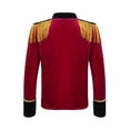thumbnail image 2 of YEAHDOR Kids Boys Honor Guard Uniform Velvet Long Sleeve Tassels Coats,Sizes 4-16, 2 of 7