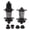 Black, variant on ZTTO Mountain Bike Hub 32 Hole 6 Bearing Disc Brake Quick Release/Thru Axle Hub Set, Red (Compatible 8-13 Speed)