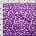 thumbnail image 3 of oneOone Cotton Poplin Purple Fabric Kids Floral Craft Projects Decor Fabric Printed By The Yard 56 Inch Wide, 3 of 4