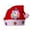 Red, variant on Light Up Christmas Santa Hat for Adults Holiday Gifts Plush Santa Hats for New Year Festive Party Red