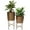 Gold, variant on Tall Metal Floor Flower Planter Holder with Stand, Modern Decorative Floor Flower Holder, Perfect for Your Entryway,