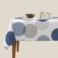 thumbnail image 3 of ZNDUO Square Waterproof Table Cloth, Washable Wrinkle Resistant Geometric Dot Texture Abstract Pattern Polyester Table Cover, 60"x60", 3 of 8