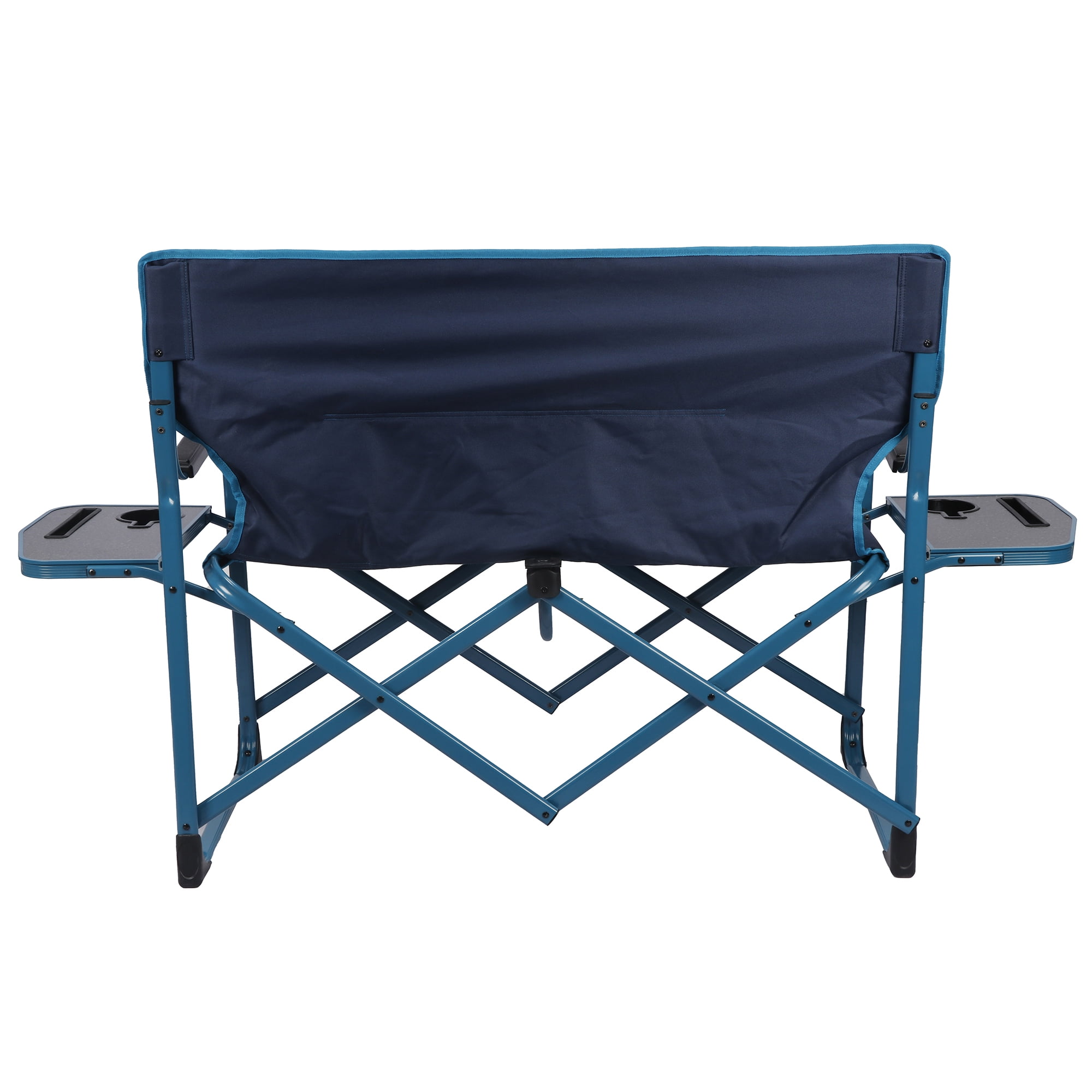 Ozark Trail Director's Camping Loveseat with Side Tables, Blue