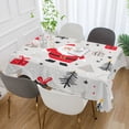 thumbnail image 2 of Yayeee Tablecloths 60" x 60" Rectangle Wrinkle Resistant Party Table Cover, Gray Christmas Santa, 2 of 8
