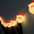 thumbnail image 2 of Hariumiu Santa Head Rope Lights Christmas Led Lights Santa Claus Theme Waterproof Connectable Replaceable Light Housing Hanging Lights for Weddings Parties, 2 of 6