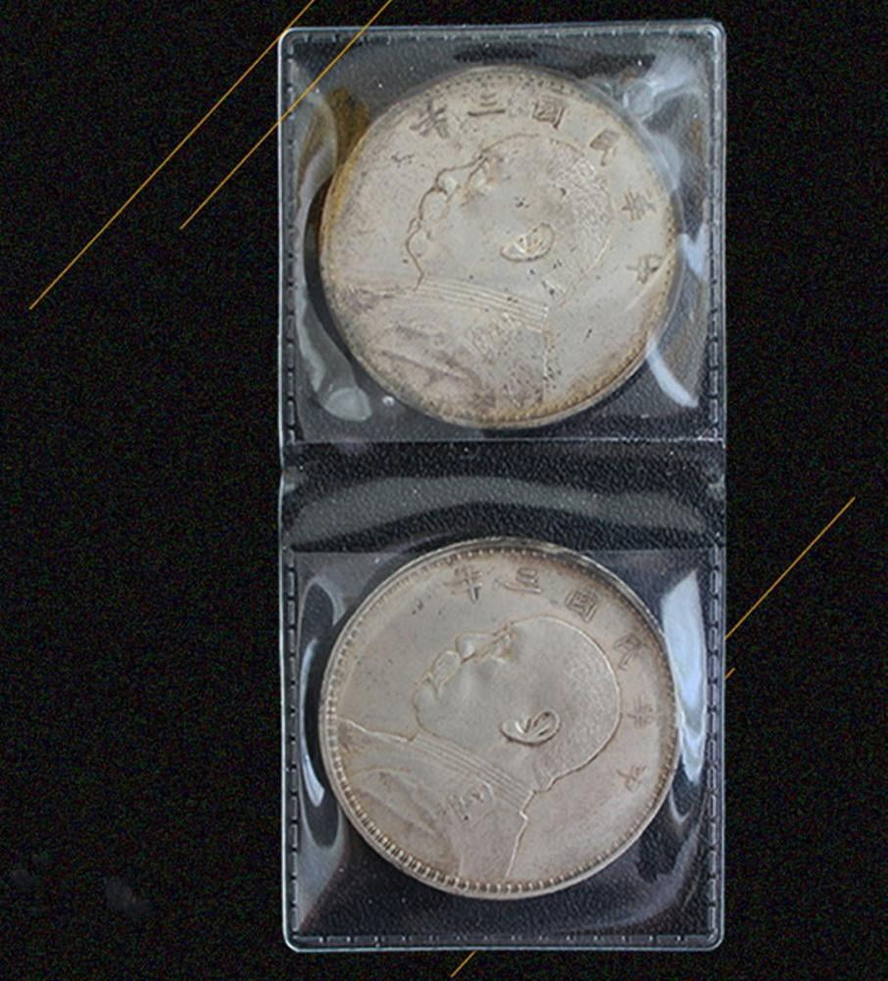 NATEFEMIN 100x Display & Protect Coins Quality Vinyl Coin Flips, Designed for Optimal Visibility & Safety