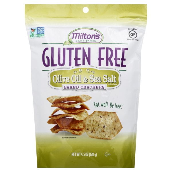 Milton’s Gluten Free Olive Oil & Sea Salt Baked Crackers, 4.5 Oz, 12