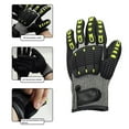 thumbnail image 4 of 1 Pair Safety Work Gloves ANSI Cut Level 4 Impact Resistant TPR Knuckle Protection for Construction Gardening Mechanics, 4 of 7