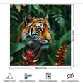 thumbnail image 4 of RKSupls Waterproof Shower Curtain, Stealthy Tiger Red Ginger Lush Foliage Polyester Shower Curtain with Hooks for Chic Elegant Home Bathtub Bathroom Decor Washable Curtains, 4 of 6