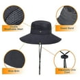thumbnail image 2 of FZFLZDH Men And Women's Sun Protection Floppy Visor Bucket Hat Outdoor Large Brim Hat Uv Protection Sun Hat Fisherman Hat Black, 2 of 5