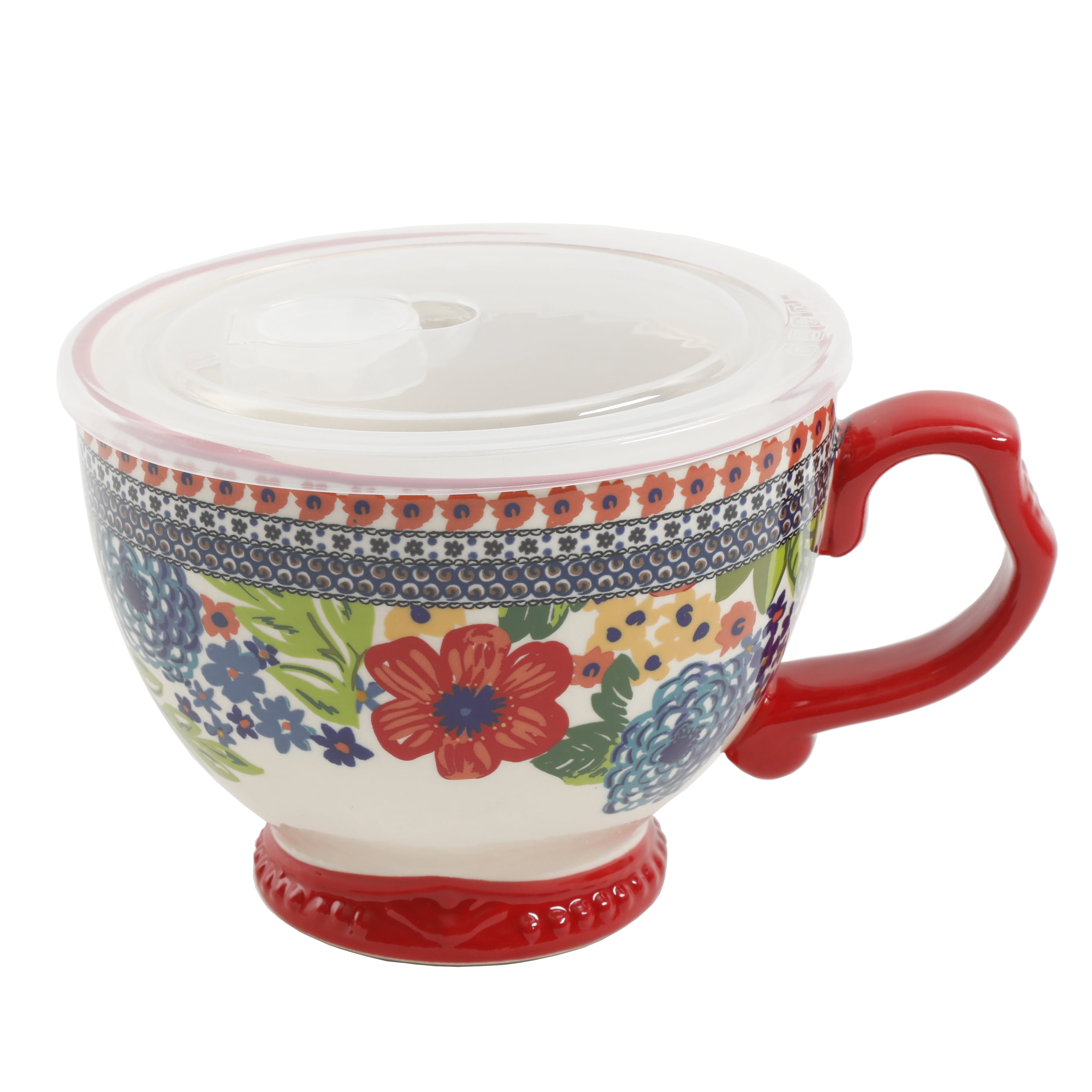 The Pioneer Woman Dazzling Dahlias Mug with Lid Walmart