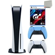 Sony Playstation 5 Disc Version (PS5 Disc) with Extra Blue Controller and Gran Turismo 7 Launch Edition Bundle