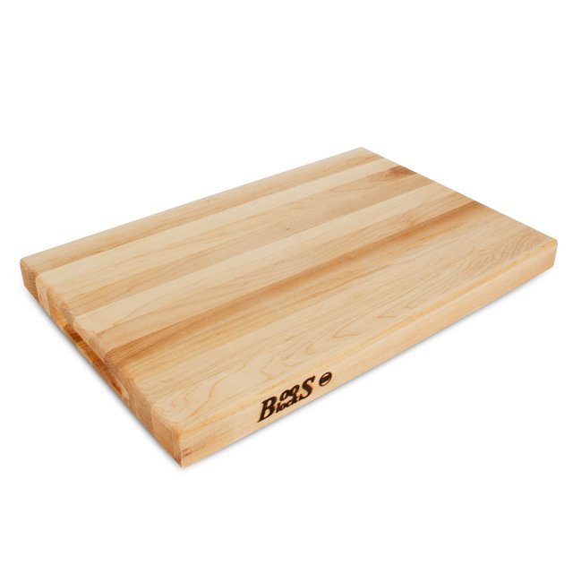John Boos R-Board Reversible Wood Cutting Board, 18" x 12" x 1 1/2", Maple