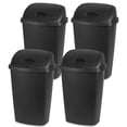 thumbnail image 1 of Sterilite 13.2gal Plastic Swing Top Trash Can w/Reinforced Rims, (4 Pack), 1 of 8