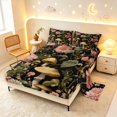 thumbnail image 2 of Homewish Fungus Plants Mushrooms Queen Sheets,Romantic Flowers Queen Sheet Sets,Pink Green,4-Piece,1 Flat Sheet, 1 Fitted Sheet and 2 Pillowcases, 2 of 6
