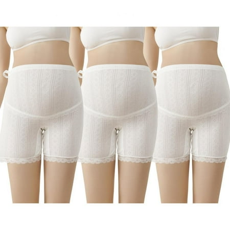 

Baywell 3 Pieces Women s Maternity Postpartum Underwear Cotton Seamless High Waist Lace String Boy Shorts Panties White XL