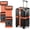 Vivid Orange, variant on Luggage Straps for Suitcases, Adjustable Lockable Suitcase Straps