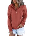 thumbnail image 1 of CAROOTU Women's Hoodies for Winter Fall Drawstring Pullover Hooded with Long Sleeves and Big Pocket Solid Color, 1 of 8