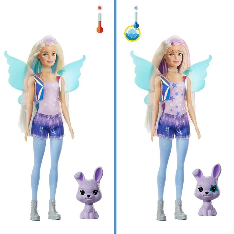 Barbie Color Reveal Peel Doll with 25 Surprises Fairy Fantasy Fashion Transformation