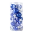 thumbnail image 4 of Bearachild 24 piezas de bolas de Navidad pequeñas bolas decorativas para interiores y exteriores, casa de campo, sala de estar, dormitorio, Kits de decoración para fiestas Azul, 4 of 6