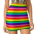 thumbnail image 2 of 2024 Pride Flag Skirt LGBT Colorful Stripes Streetwear Casual A-line Skirts Cute Mini Skirt Graphic Big Size Short Bottoms, 2 of 7