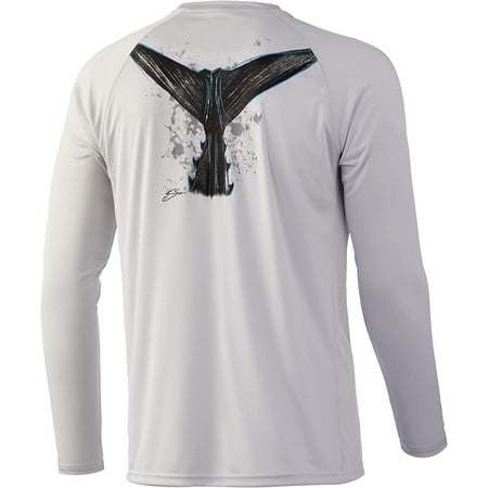 HUK Men s Standard KC Pursuit Long Sleeve Sun Protecting Fishing Shirt Tuna Tail-Oyster Medium