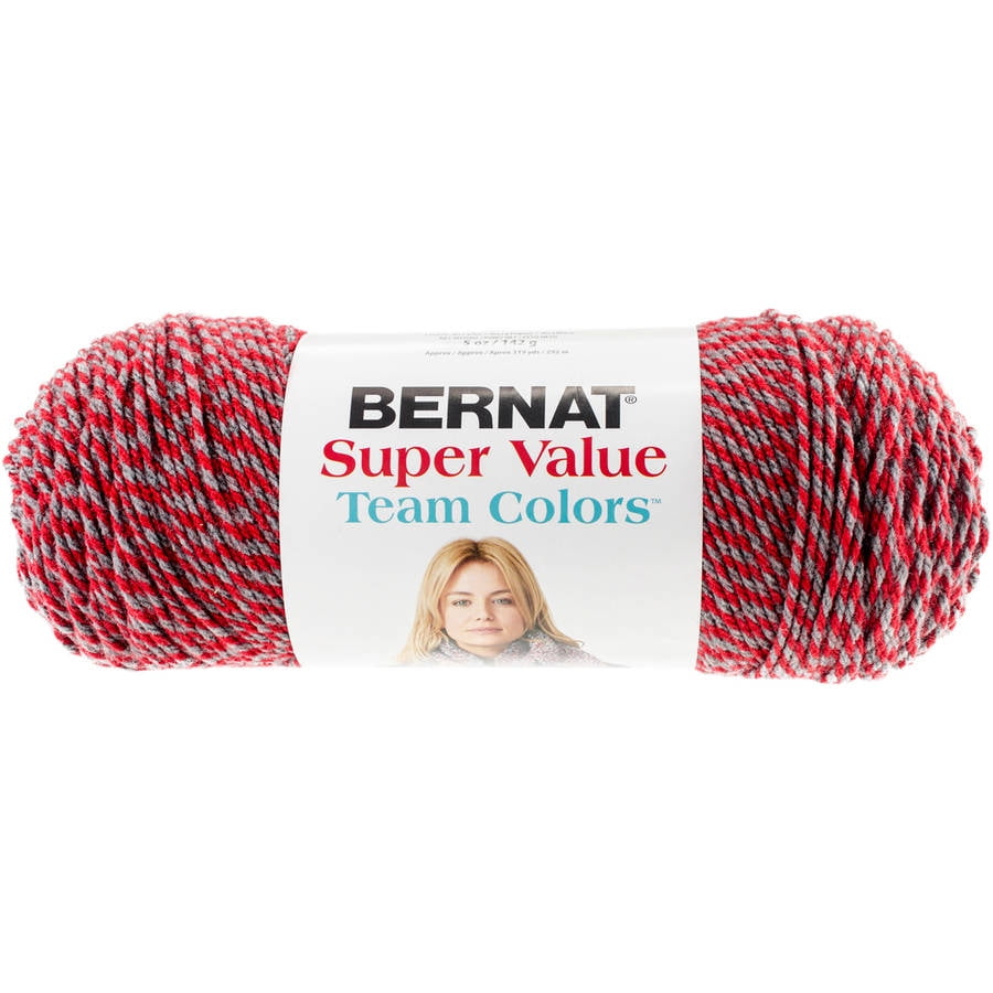 Super Value Team Colors Yarn, Garnet and Grey - Walmart.com - Walmart.com