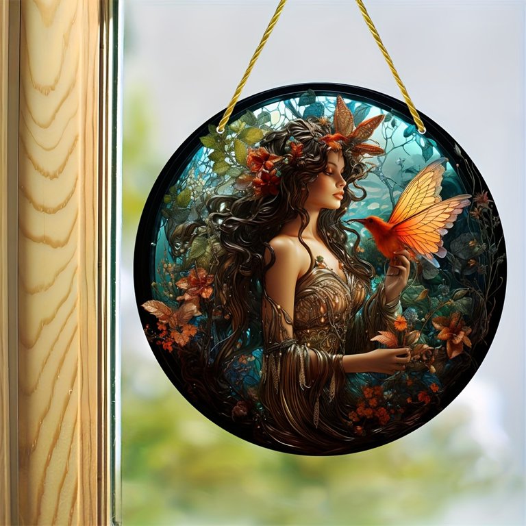 1pc, Enchanted Forest Fairy Acrylic Window Decor Atmosphere 