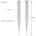 thumbnail image 3 of LAICAIW Silver Rhinestone Crystal Bridal Chandelier Long Tassels Dangle Earrings for Wedding, 3 of 6
