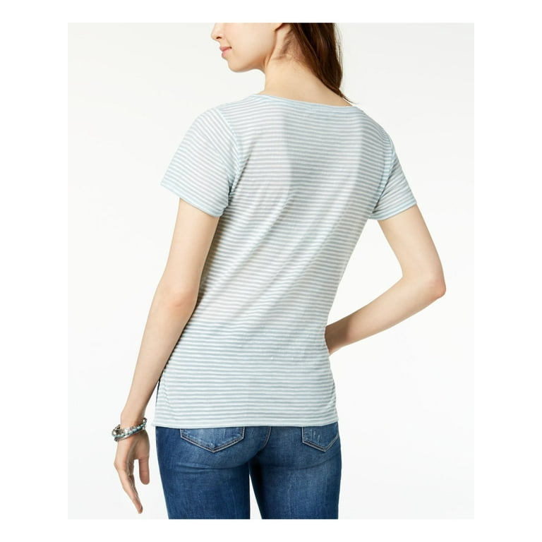 Lucky Brand Womens Shadow Basic T-Shirt, Blue, Medium 