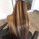 thumbnail image 5 of Peluca de pelo largo y liso, peluca recta para mujer, peluca recta para mujer, peluca marrón degradado dorado de moda, parte superior de la línea, 5 of 7