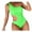 Green, variant on Edvintorg Women's Swimsuits Sexy One Shoulder One Piece Bathing Suits Solid Color High Cut Swimsuit Slimming Swimwear