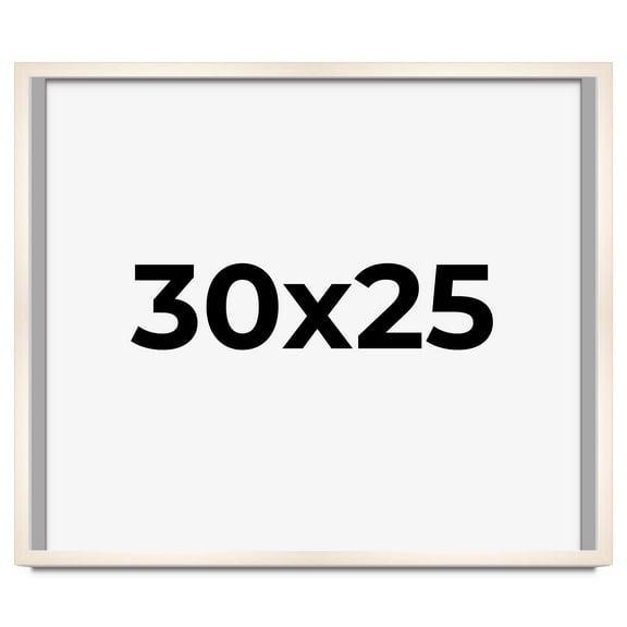 30x25 Frame White Wheat Solid Wood Picture Frame | Moulding Width 0.75 Inches | Interior Depth 0.5