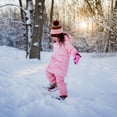 thumbnail image 6 of JAN & JUL Water-proof Snow Rain Pants for Kids, Boys, Girls (Fleece-Lined: Dusty Pink, 6 Years), 6 of 7