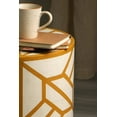 thumbnail image 2 of Expobazaar Side Table | Mustard & White Resin End Table | Modern Living Room Furniture, 2 of 4