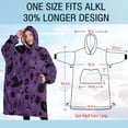 thumbnail image 4 of Oversized Wearable Blanket Hoodie,Halloween Witchy Elements Pattern Sherpa Blanket Hoodie with Super Pockets,Super Warm Fuzzy Pullover for Women & Men, 4 of 6