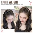 thumbnail image 4 of 4 Pcs Sparkling Crystal Stone Braided Hair Clips For Women,rsvelte Braided Hair Clip With 3 Small Clips, 4 of 5