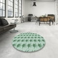 thumbnail image 4 of Ahgly Company Machine Washable Indoor Square Transitional Fall Forest Green Area Rugs, 5' Square, 4 of 7