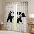 thumbnail image 3 of Castle Fairy Boys Wildlife Bear Deer Black Out Curtains,Jungle Animal Curtains Pack of 2 (42x63 Each),Rustic Vintage Bedroom Curtains,Microfiber Bedroom Decor, 3 of 6