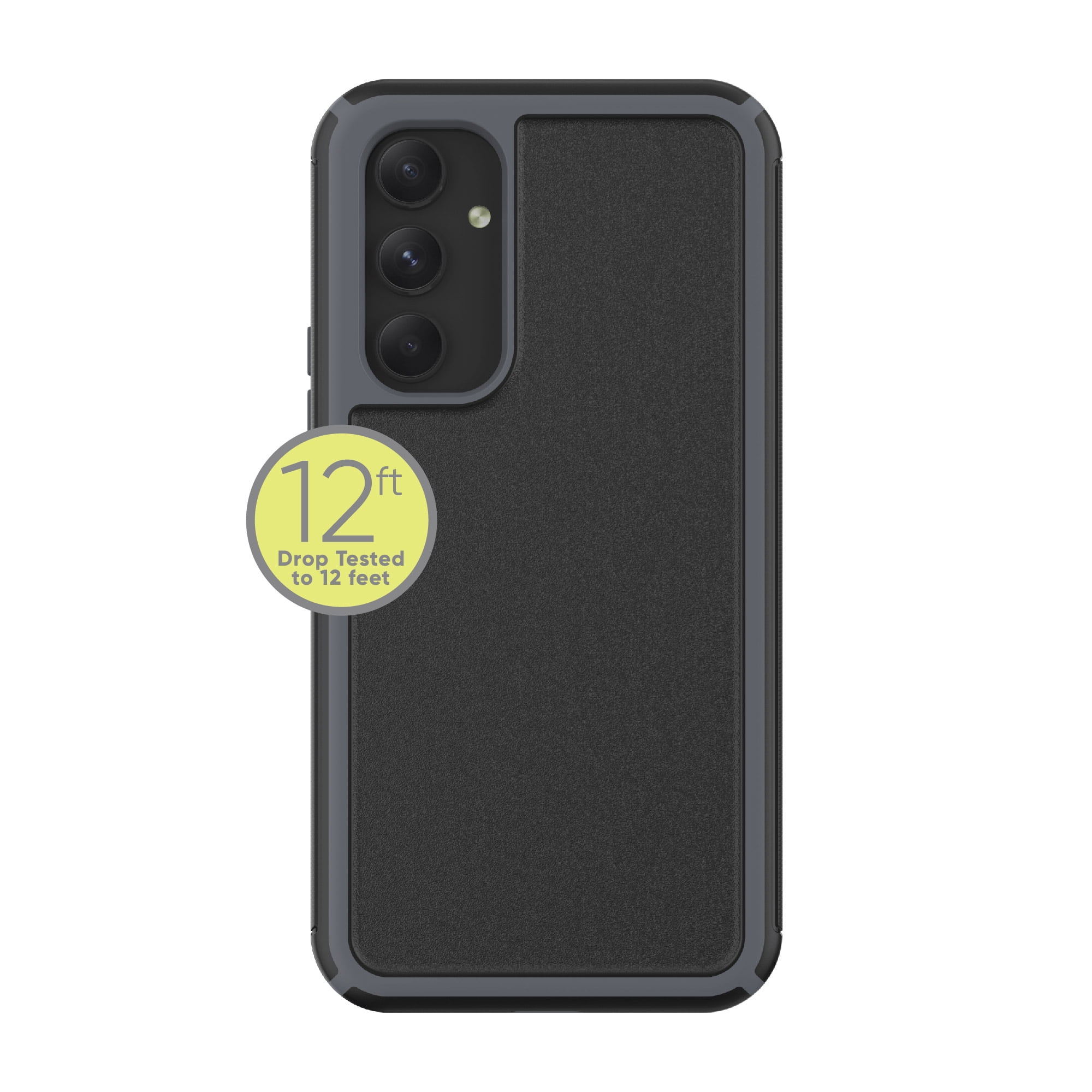 onn. Slim Rugged Phone Case for Samsung Galaxy A54 5G - Black/Gray