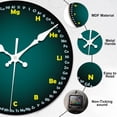 thumbnail image 2 of Wall Clock, Brown Wooden Board Silent Non Ticking Battery Operated Round Decorative Indoor Outdoor Clocks for Living Room Kitchen Bedroom Bathroom Patio 12", 2 of 6