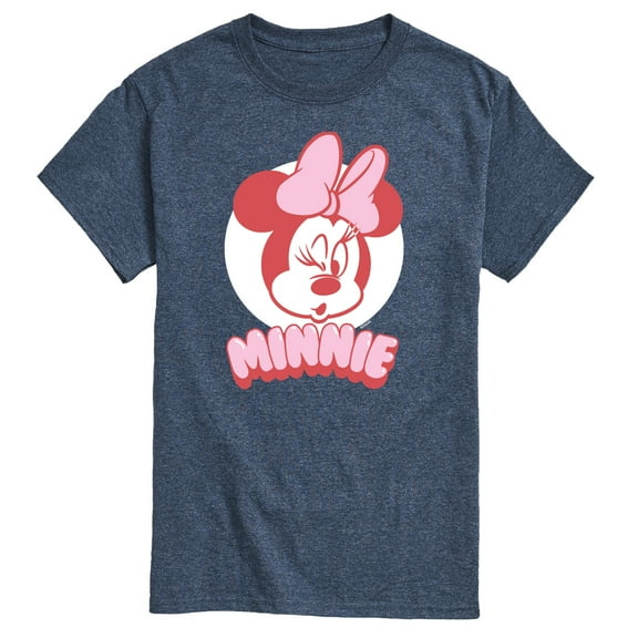Mickey & Friends - Minnie Mouse Wink Face - Men's Short Sleeve Graphic T-Shirt