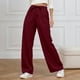 thumbnail image 3 of WILLBEST Pantalones Casuales de Mujer, de Cintura Alta, Holgados, de Pierna Recta, para Uso Diario, Cómodos para Entrenar En Verano y Otoño, con Cinturilla Elástica y Detalle de Lazo. Mediana, 3 of 6